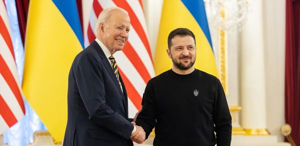 Biden’s visit to Kyiv sets the seal on a year of growing western unity and Russian isolation