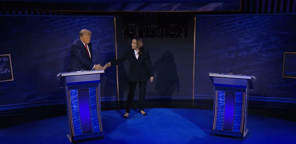 Starting with a handshake, presidential debate between Harris and Trump then turns fierce, and pointed